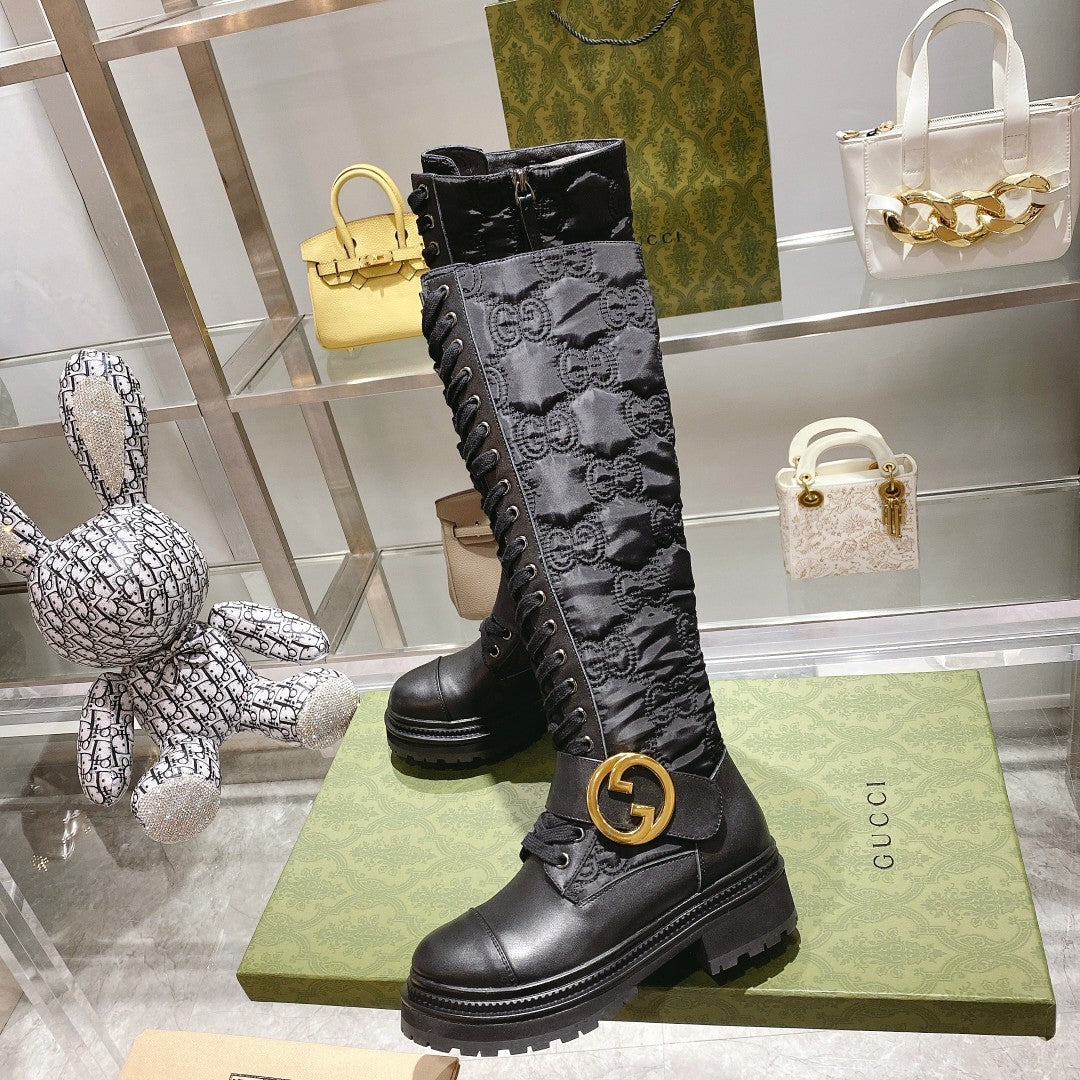 GU Boots High  Flat Wedge