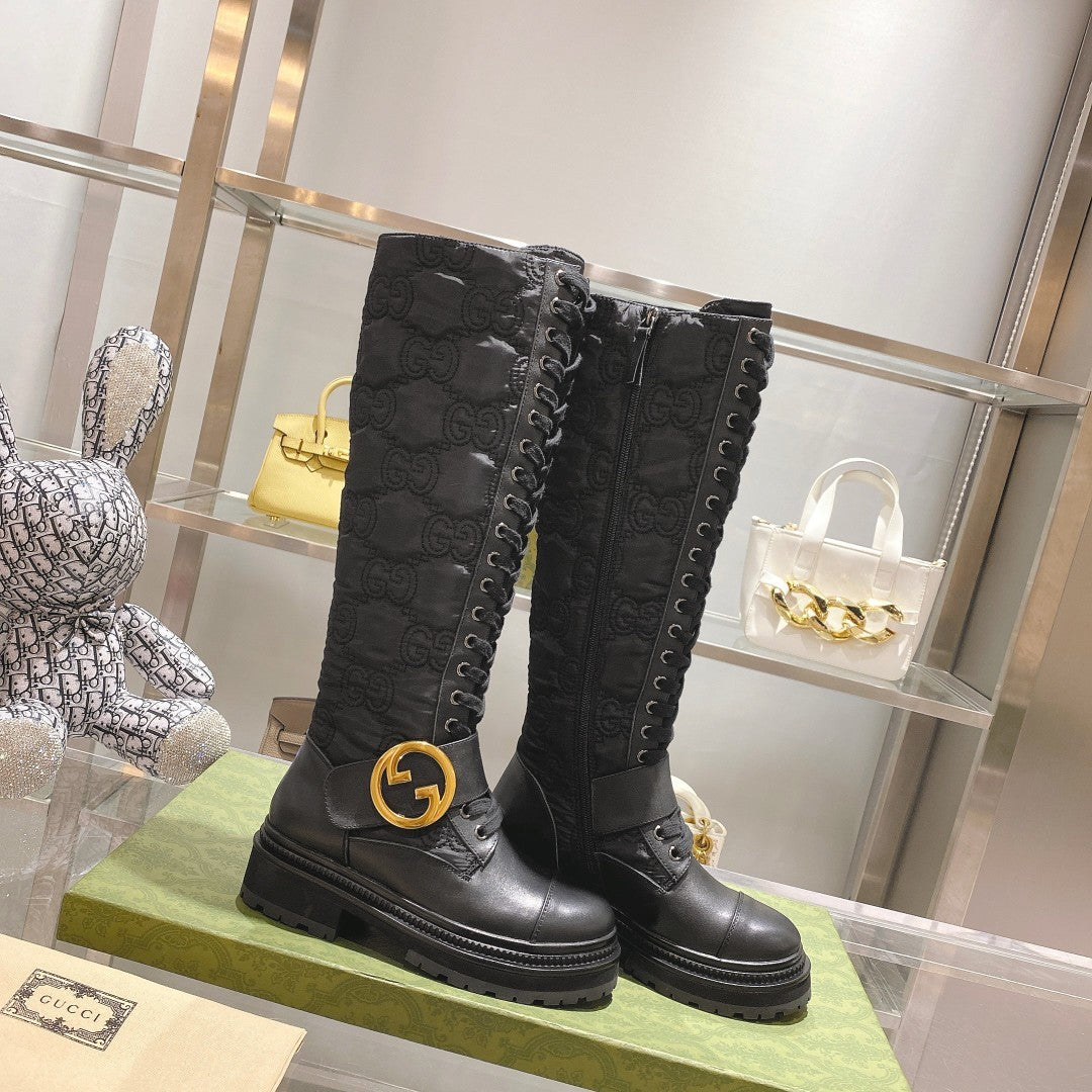 GU Boots High  Flat Wedge