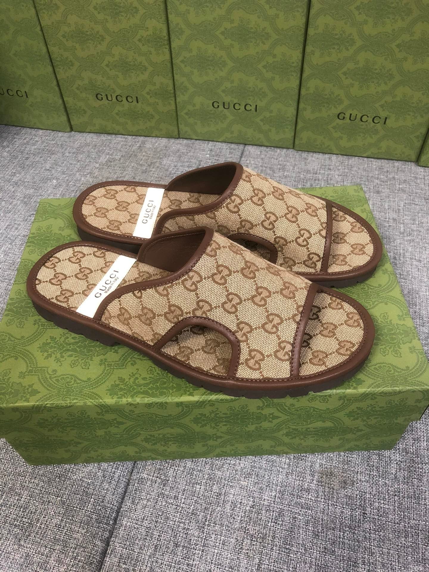 GU  Slippers  Monogram