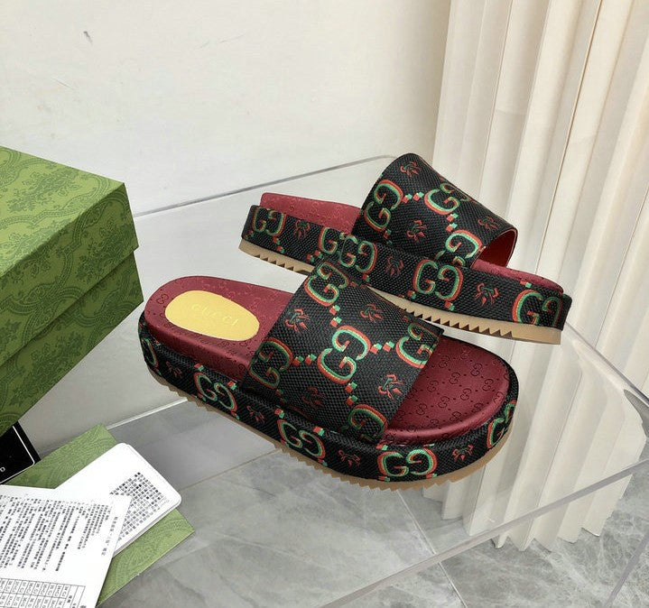 GU Slippers Platform Jumbo Monogram 6 color 's