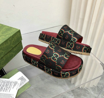 GU Slippers Platform Jumbo Monogram 6 color 's