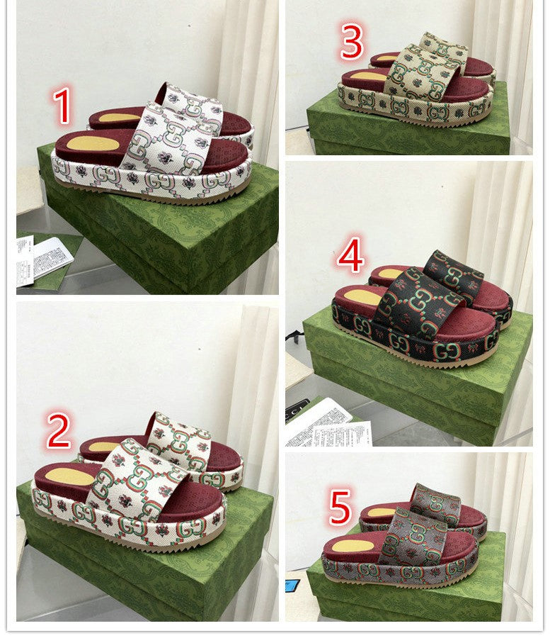 GU Slippers Platform Jumbo Monogram 6 color 's
