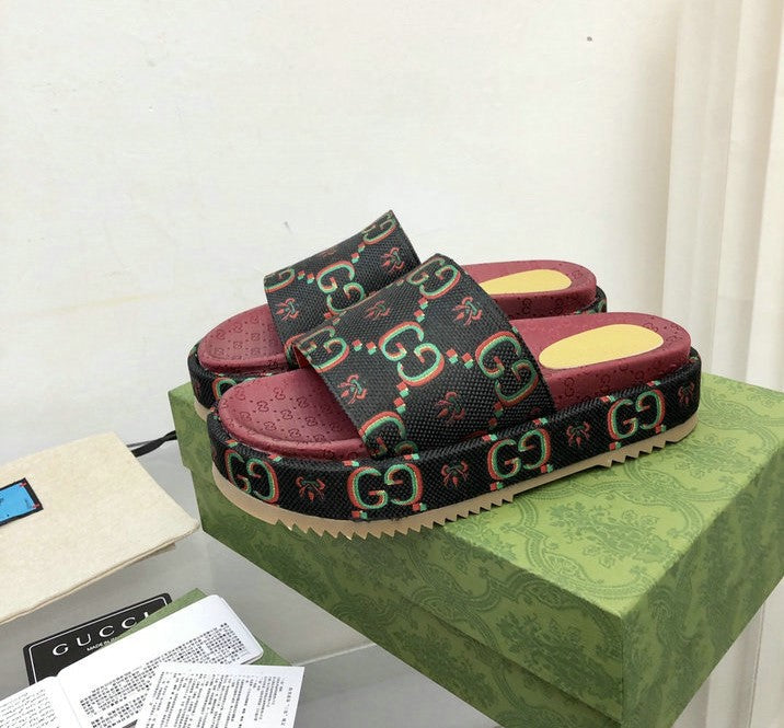 GU Slippers Platform Jumbo Monogram 6 color 's
