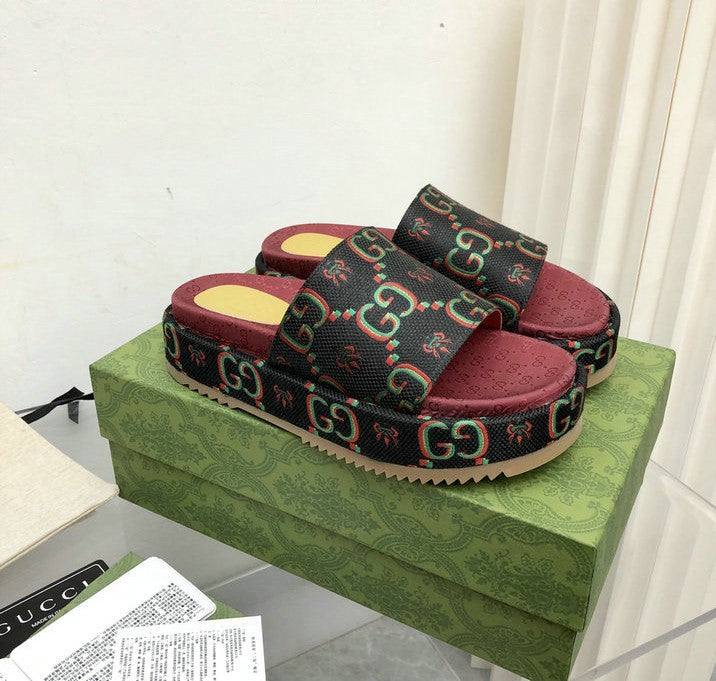 GU Slippers Platform Jumbo Monogram 6 color 's
