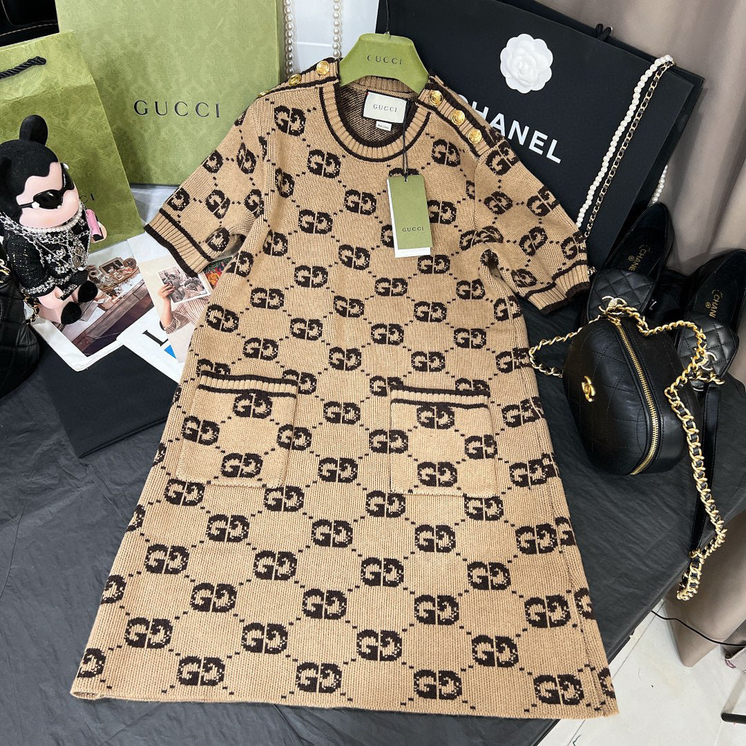 GU  Dress jacquard knitted 2 Color ' s