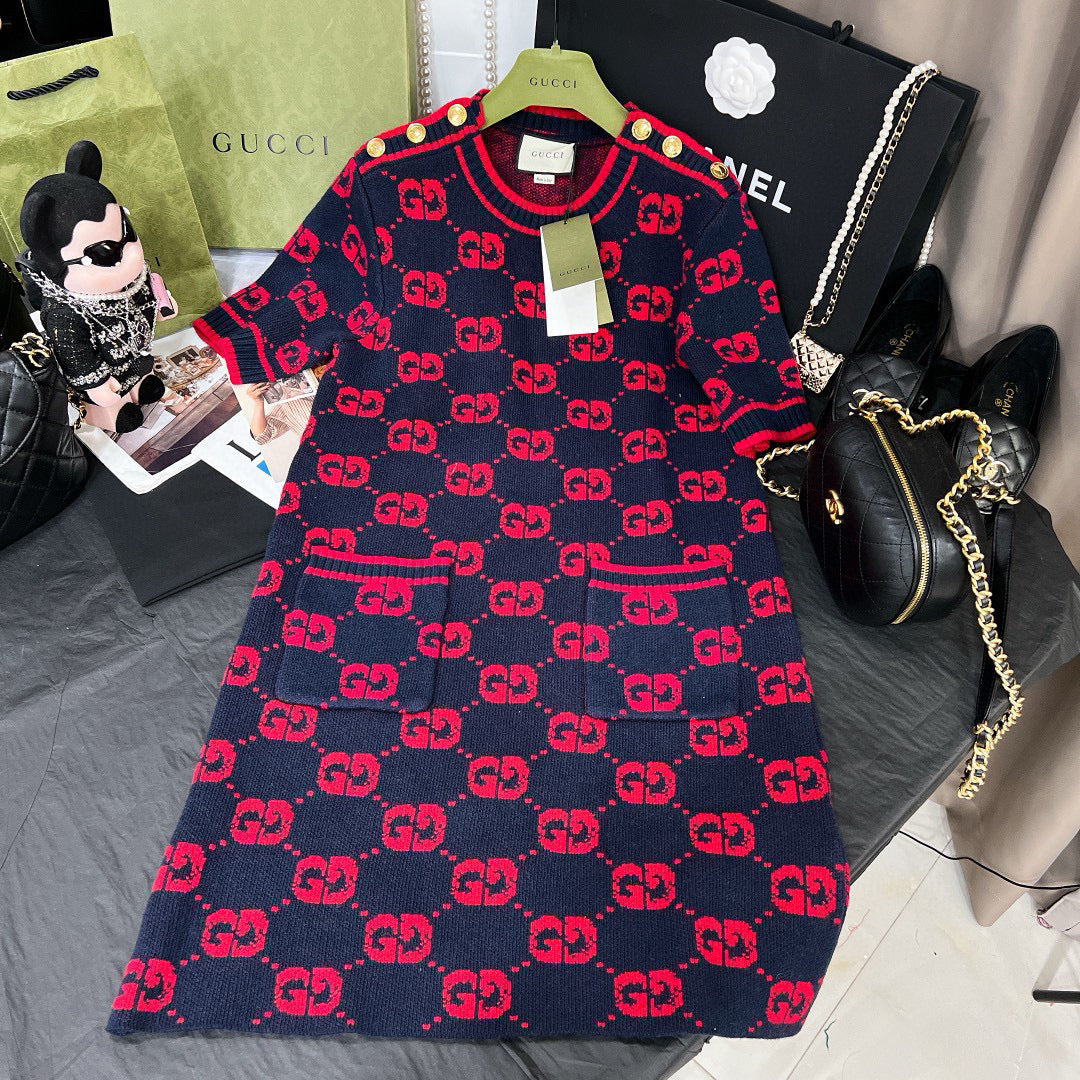 GU  Dress jacquard knitted 2 Color ' s