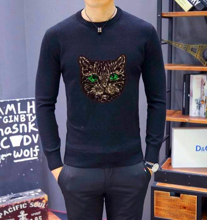GU Shirt Sweater 3 Color's Cat Sweatshirt