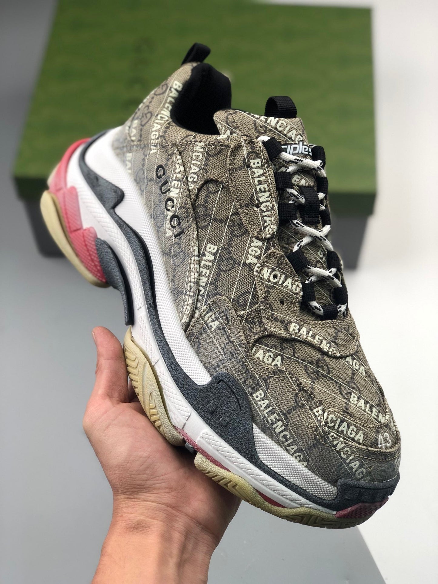 GU vs *BAL Triple S Sneakers Collaboration 46