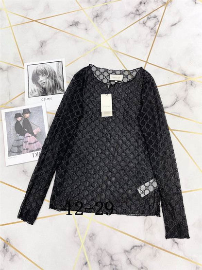 GU T-shirt  Top Embroidery Woman