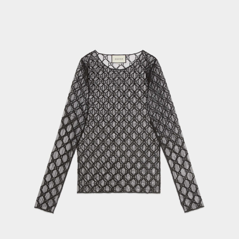 GU T-shirt  Top Embroidery Woman