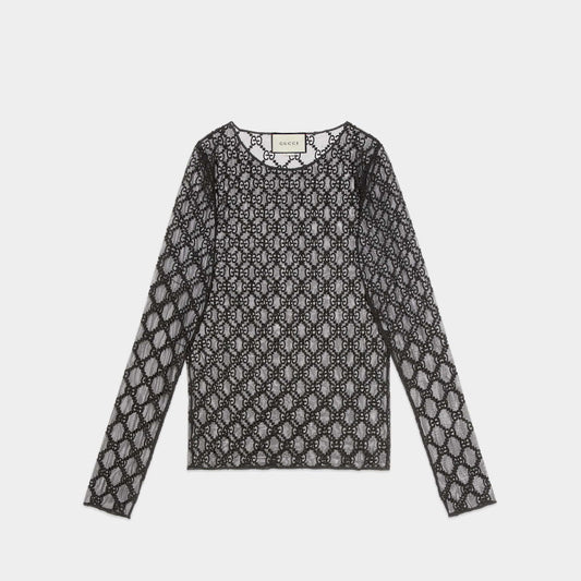GU T-shirt  Top Embroidery Woman