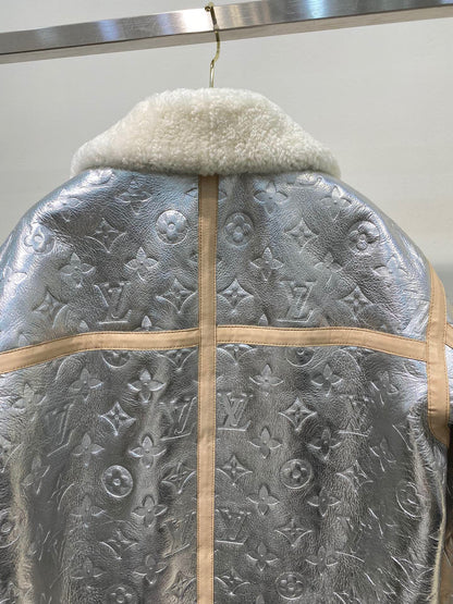 LU Shearling Jacket Silver