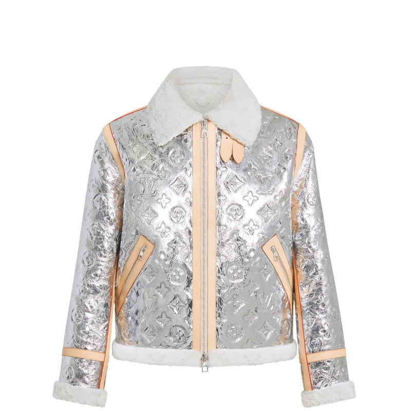 LU Shearling Jacket Silver