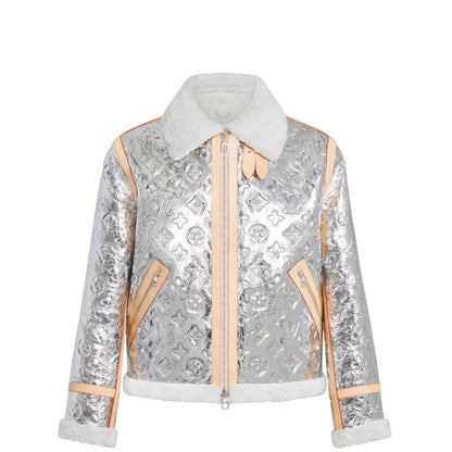 LU Shearling Jacket Silver