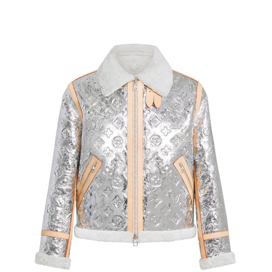 LU Shearling Jacket Silver