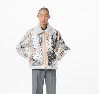 LU Shearling Jacket Silver