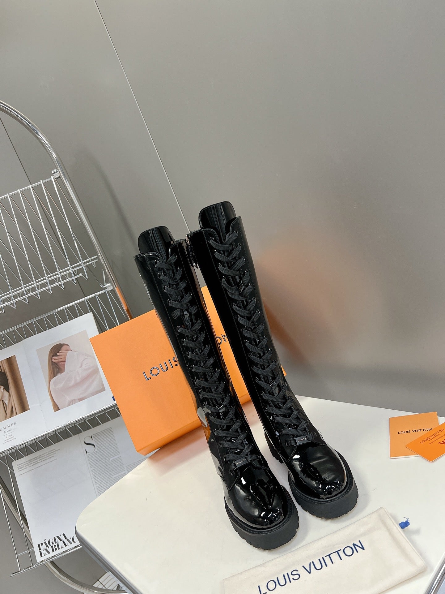 LU  Boots High 2 Color 's