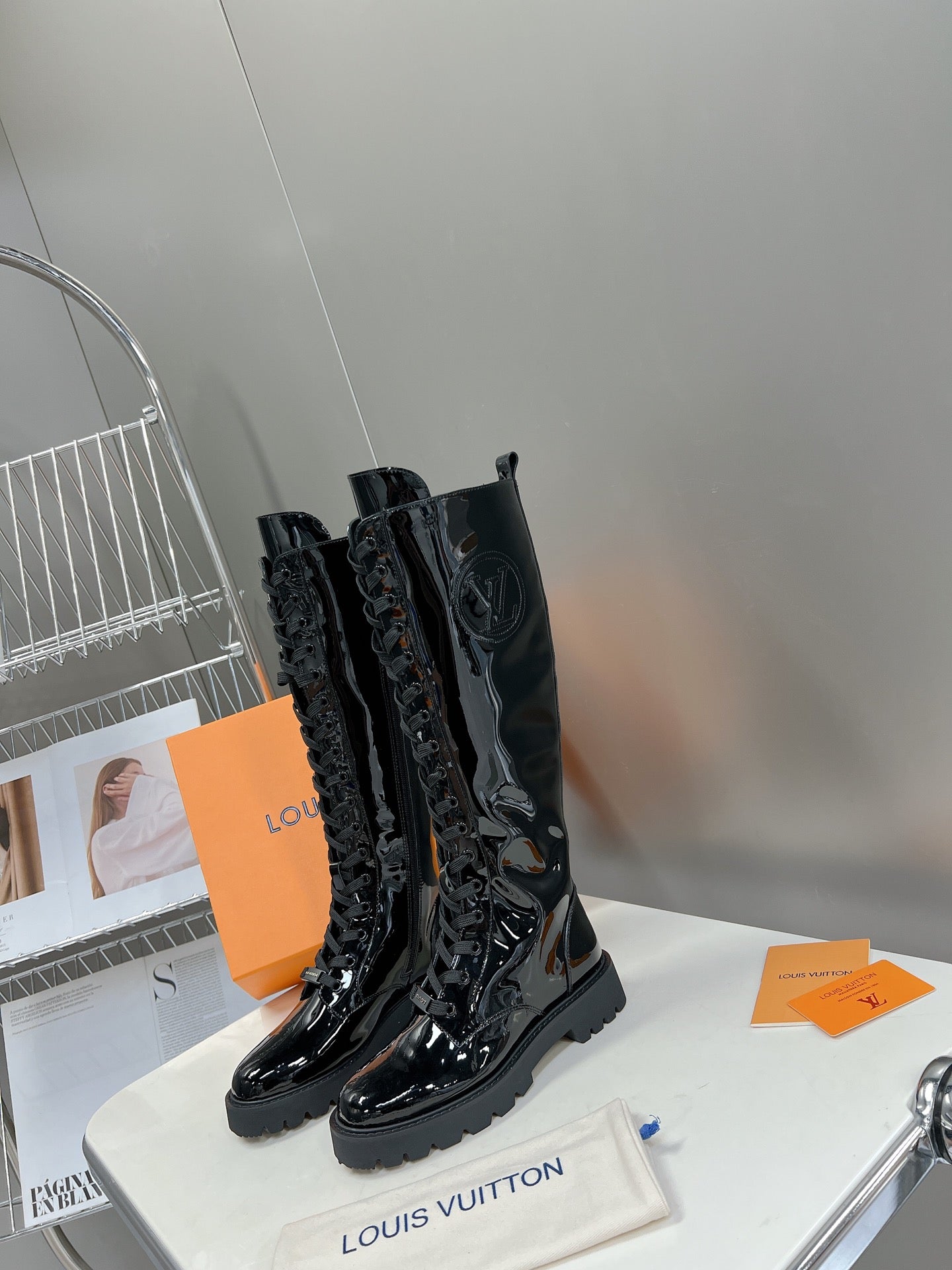 LU  Boots High 2 Color 's