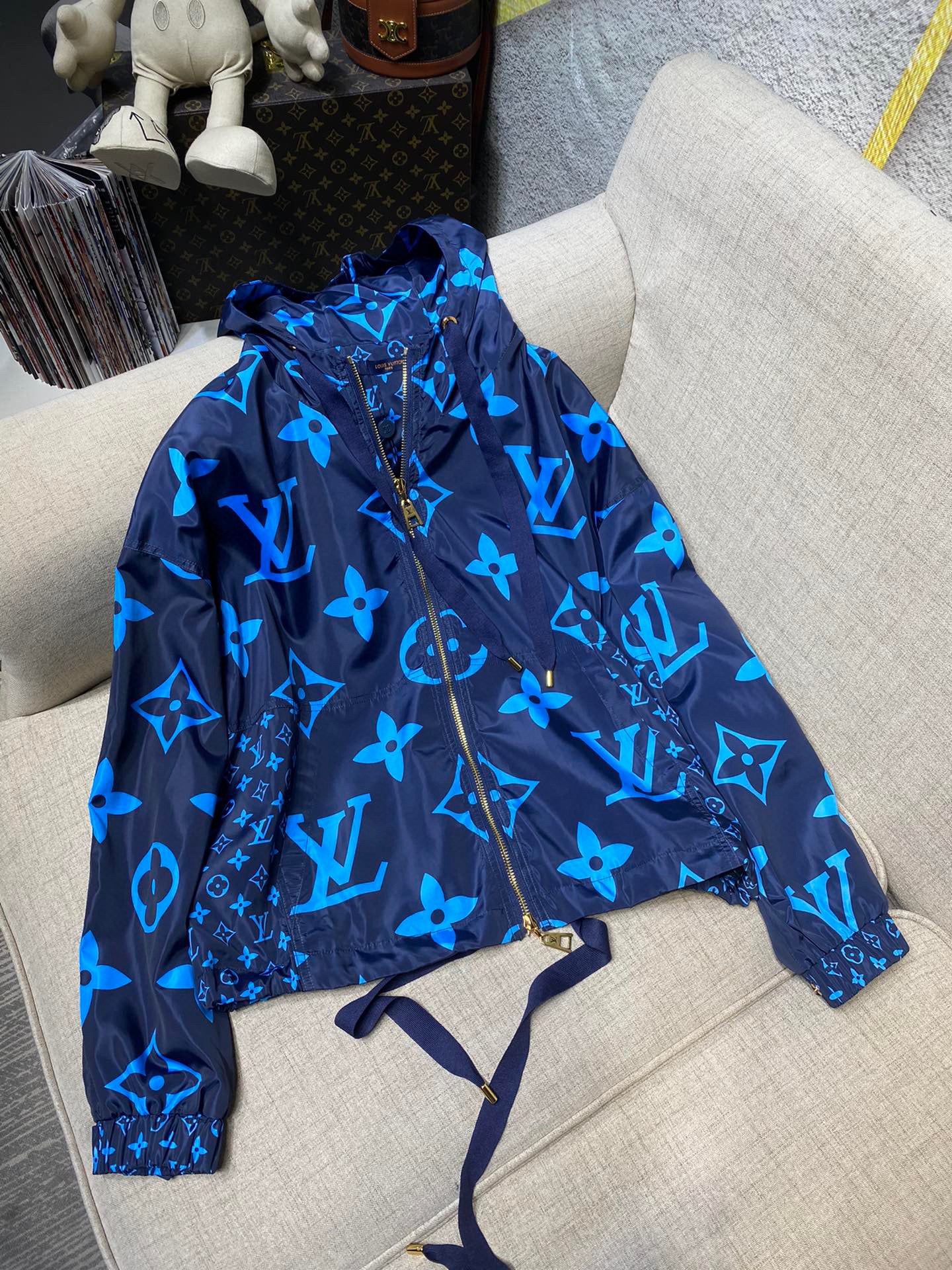 LU  Jacket MIDNIGHT MONOGRAM HOODED