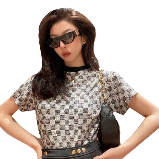 LU  Knitted Top  Short Sleeve 2 Color 's