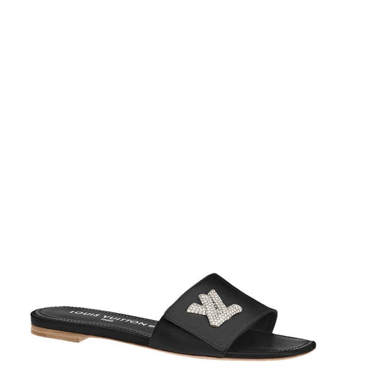 LU  Slippers Black Shake Flat