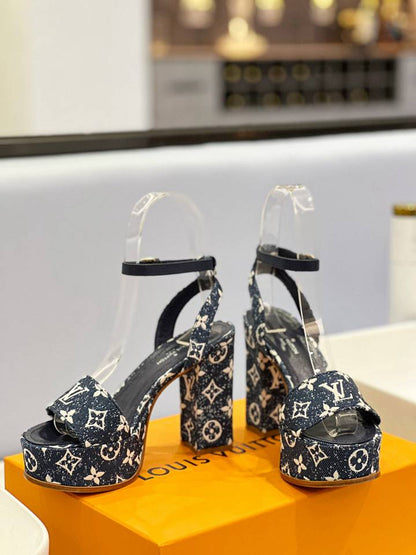 LU Sandals Fur 8 Color 's heels