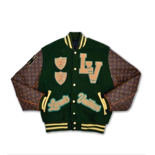 LU Jacket Baseball Varsity Bomber Leather