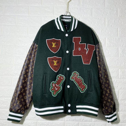LU Jacket Baseball Varsity Bomber Leather