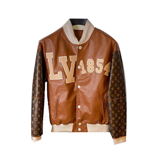 LU Jacket Baseball Varsity Bomber Leather