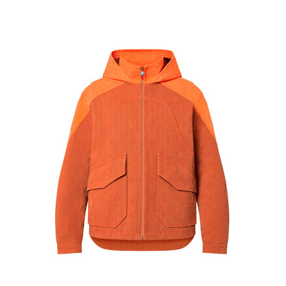 LU Jacket Monogram Hooded Denim