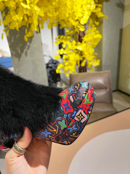 LU  Shoes High Heels Fur Boots