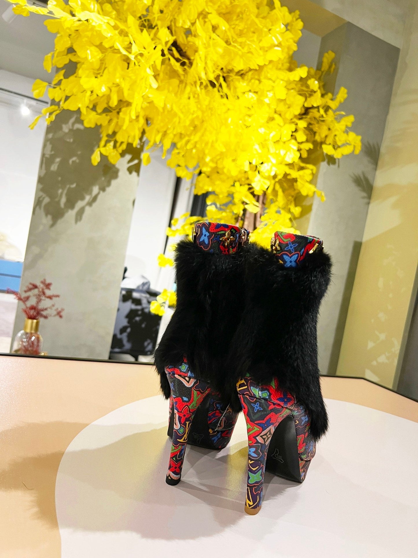 LU  Shoes High Heels Fur Boots