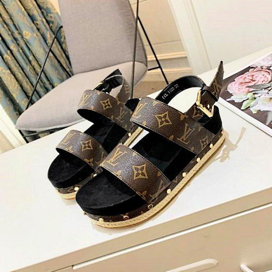 LU Sandals Brown Black