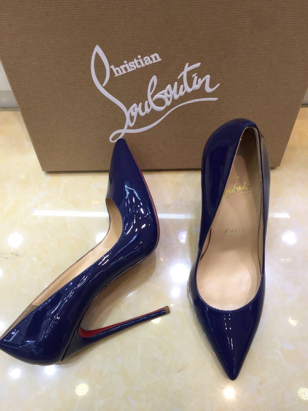 Labutin Heels Shoes Dark Blue