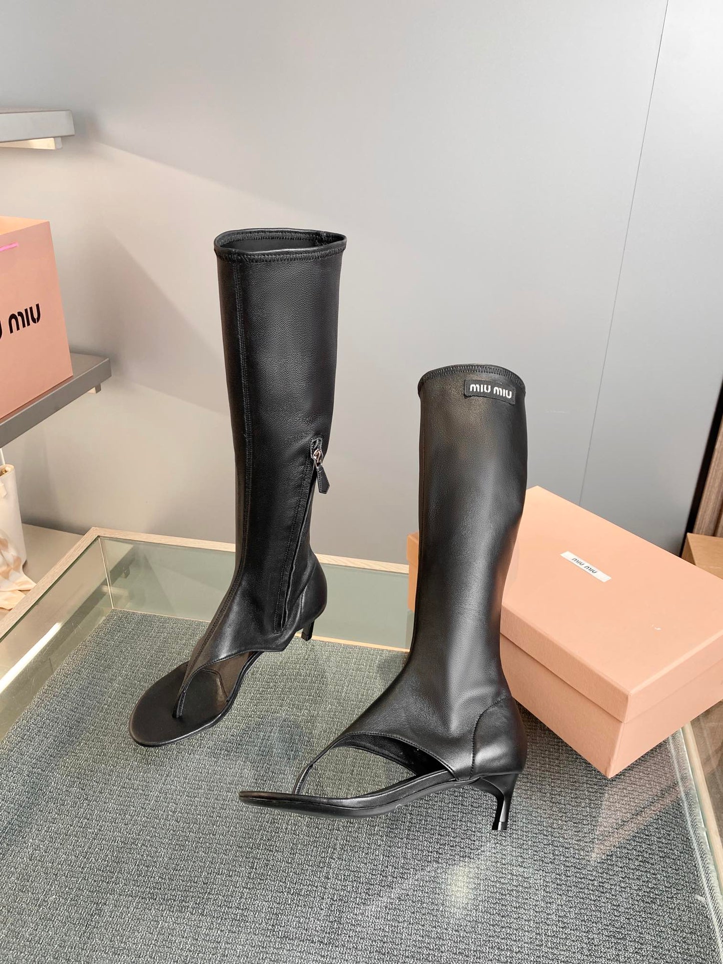 MI MI PRD leather  Boots Thong 2 color 's