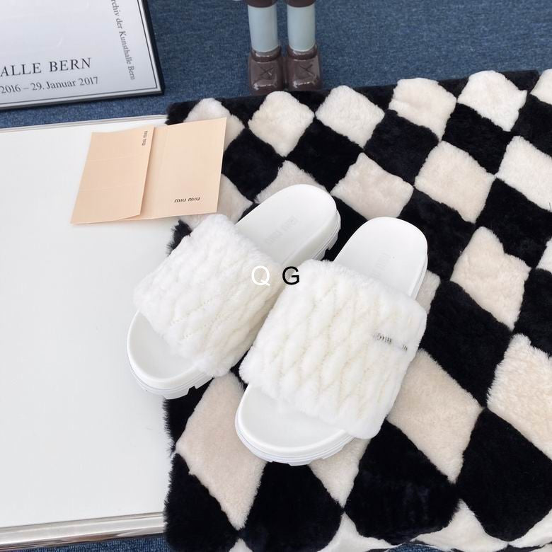 MIU MI  Slippers Shearling