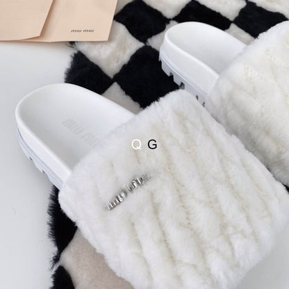 MIU MI  Slippers Shearling