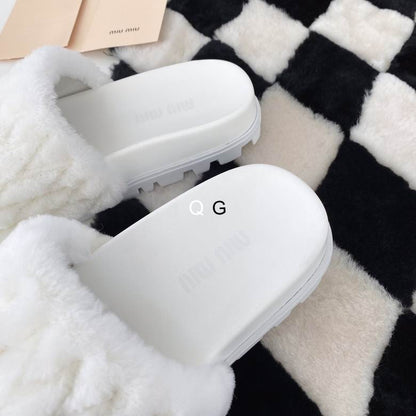 MIU MI  Slippers Shearling