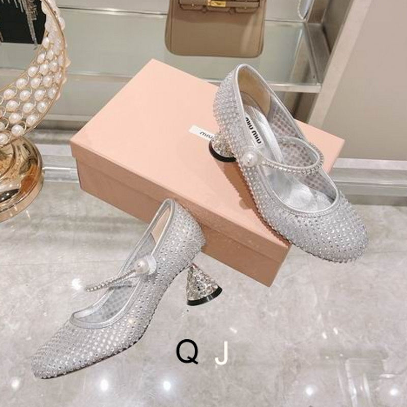 MIU MI PRD   Shoes Heels 2 Color 's Crystals Pump