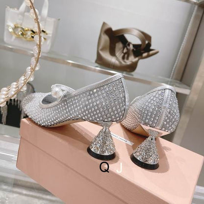 MIU MI PRD   Shoes Heels 2 Color 's Crystals Pump