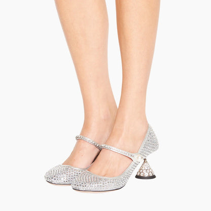 MIU MI PRD   Shoes Heels 2 Color 's Crystals Pump