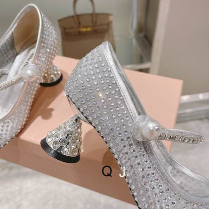 MIU MI PRD   Shoes Heels 2 Color 's Crystals Pump