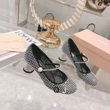 MIU MI PRD   Shoes Heels 2 Color 's Crystals Pump