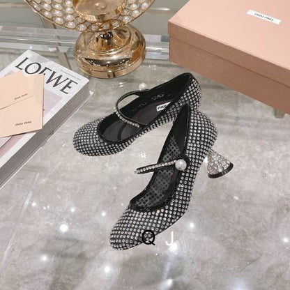MIU MI PRD   Shoes Heels 2 Color 's Crystals Pump