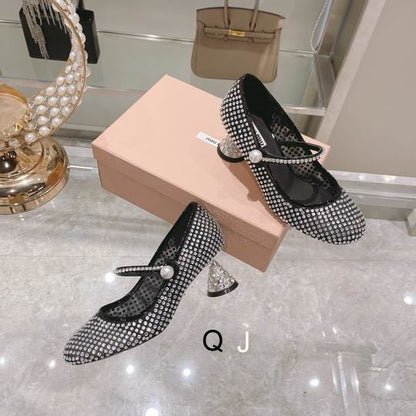 MIU MI PRD   Shoes Heels 2 Color 's Crystals Pump
