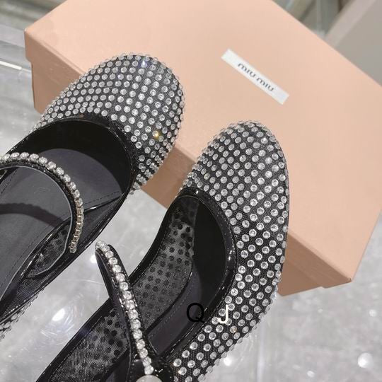 MIU MI PRD   Shoes Heels 2 Color 's Crystals Pump