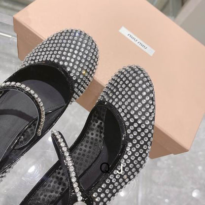 MIU MI PRD   Shoes Heels 2 Color 's Crystals Pump