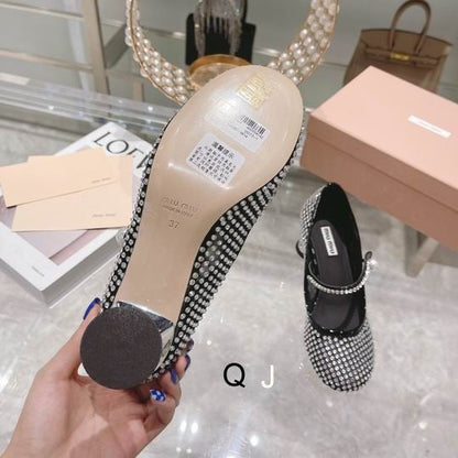 MIU MI PRD   Shoes Heels 2 Color 's Crystals Pump