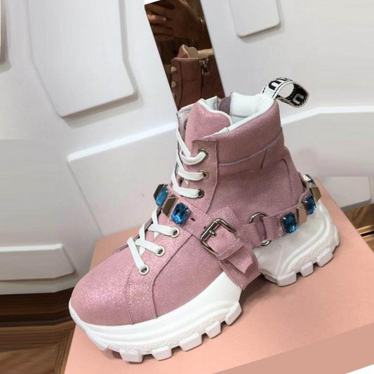 Miu Mi Boots Purple Stone