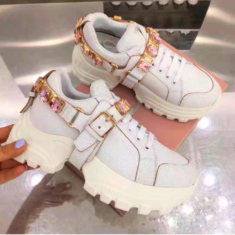 Miu Mi Sneakers Pink Stones